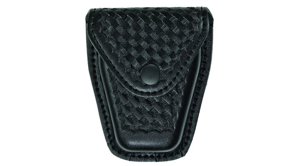 Hero's Pride Handcuff Case, Single, Small/Chain, AirTek, BW, Black Snap, Small 1450WB
