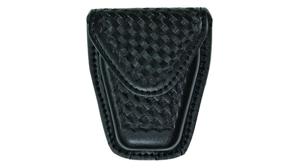 Hero's Pride Handcuff Case, Single, Small/Chain, AirTek, BW, Hidden Snap, Black, Small 1450WC