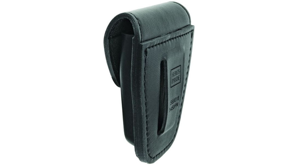Hero's Pride Handcuff Case, Single, Small/Chain, AirTek, Smooth, Silver Snap, Small 1450PN