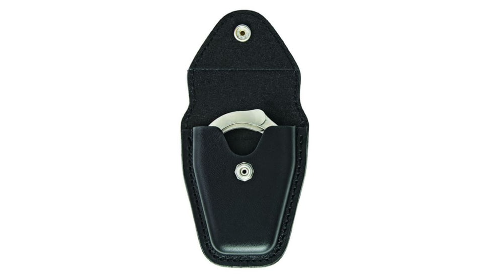 Hero's Pride Handcuff Case, Single, Small/Chain, AirTek, Smooth, Silver Snap, Small 1450PN