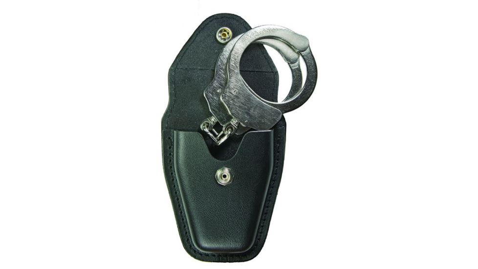 Hero's Pride Handcuff Case, Single, Small/Chain, AirTek, Smooth, Silver Snap, Small 1450PN