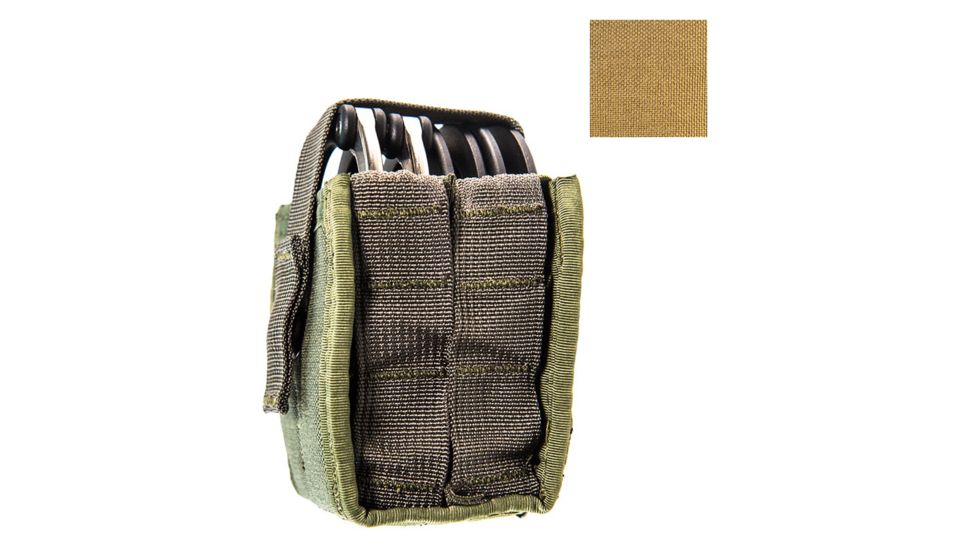 High Speed Gear HSGI Duty Double Taco Handcuff Case, Coyote Brown, 41D002CB