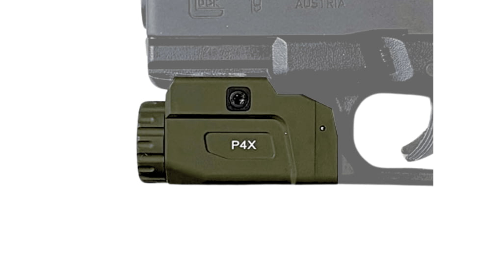 Hilight P4X 1150 Lumens LED Weapon Light, Lithium Ion, SIG Sauer P226, Springfield Armory XD-S, G 19, SIG Sauer P320, G 17, G 34, S&amp;W M&amp;P M2.0, Springfield Armory XD-M, Olive Drab Green, P4X ODG