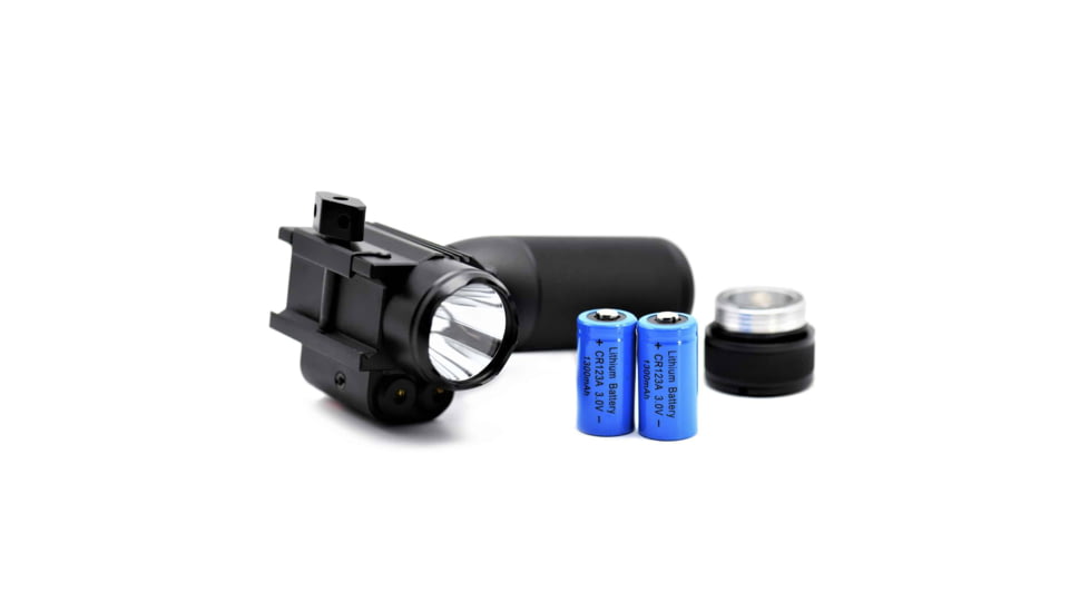 Hilight Tactical Weaver Grip 1000 Lumens Weapon Light w/Dual Laser, Lithium Metal/CR123A, TGBL20
