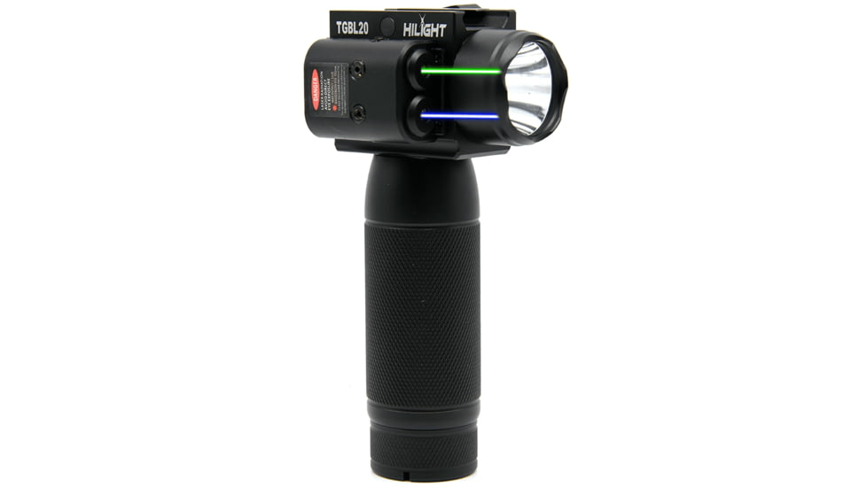Hilight Tactical Weaver Grip 1000 Lumens Weapon Light w/Dual Laser, Lithium Metal/CR123A, TGBL20