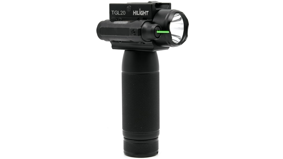 Hilight Tactical Weaver Grip 1000 Lumens Weapon Light w/Single Laser, Lithium Metal/CR123A, TGL20