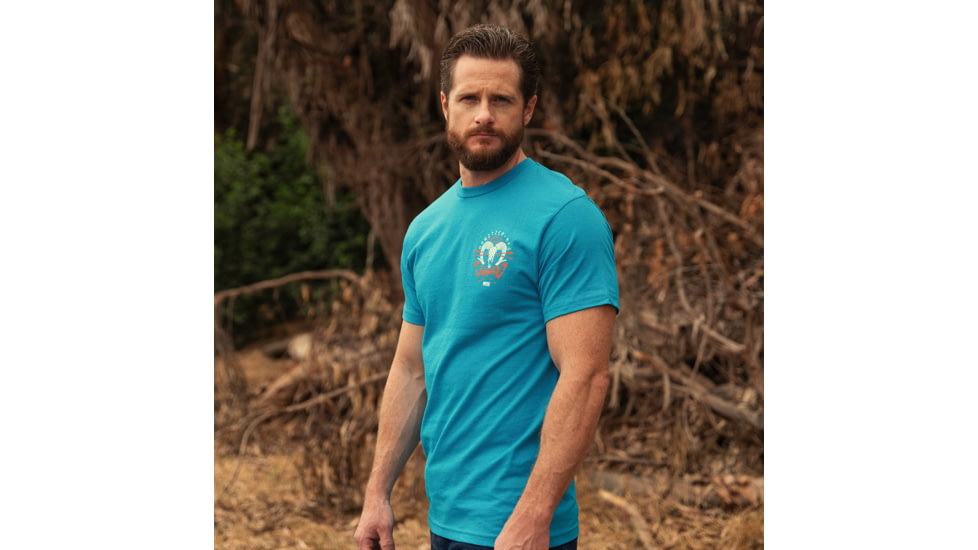 HOWITZER Ram Hunt S/S Tee - Mens, Turquoise, 2XL, CV7097-TRQ-2X