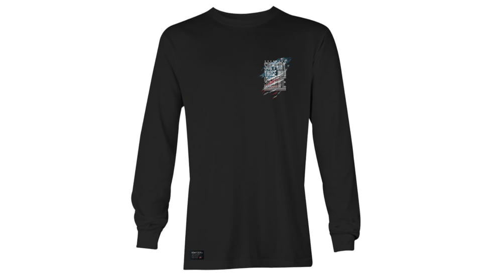 HOWITZER Support L/S Tee - Mens, Black, 2XL, CV7064-BK-2X
