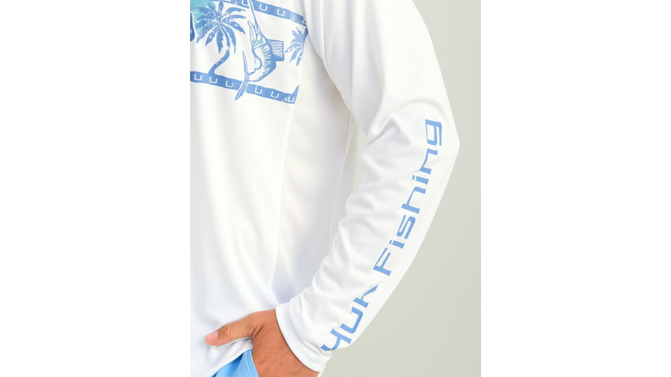 HUK Performance Fishing Pursuit Graphic Crew - Mens, Quiet Harbor, Extra Large, H1200630-445-XL