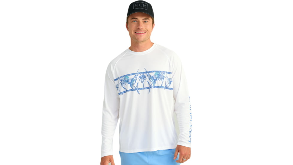 HUK Performance Fishing Pursuit Graphic Crew - Mens, Quiet Harbor, Extra Large, H1200630-445-XL