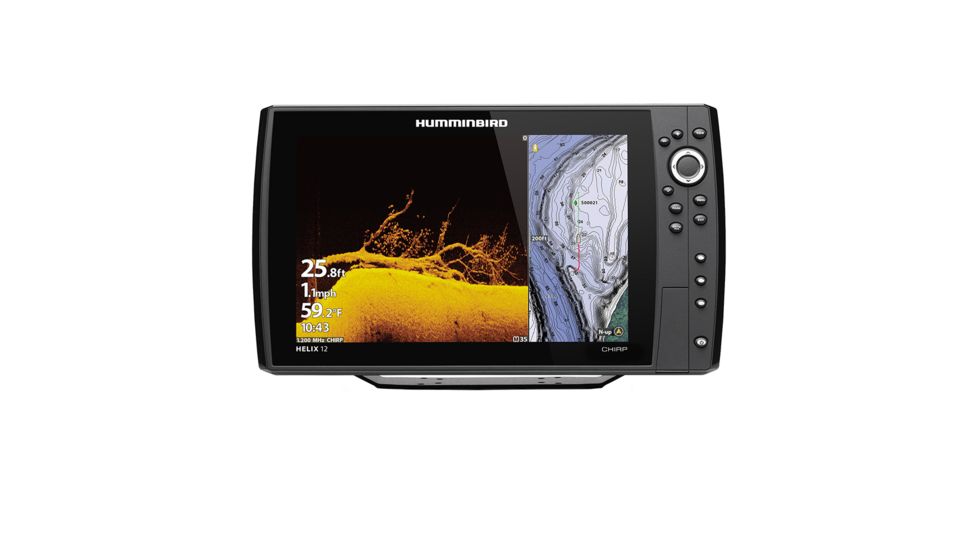 Humminbird 12 CHIRP MEGA DI Fishfinder/GPS Combo G3N w/Transom Mount Transducer HELIX 73602