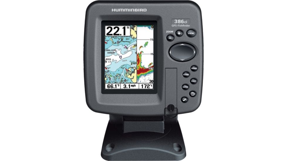 Humminbird 386ci Combo Marine GPS Navigator, 3.5&quot;, 256 Colors (8-bit), Sonar Detector 4090301