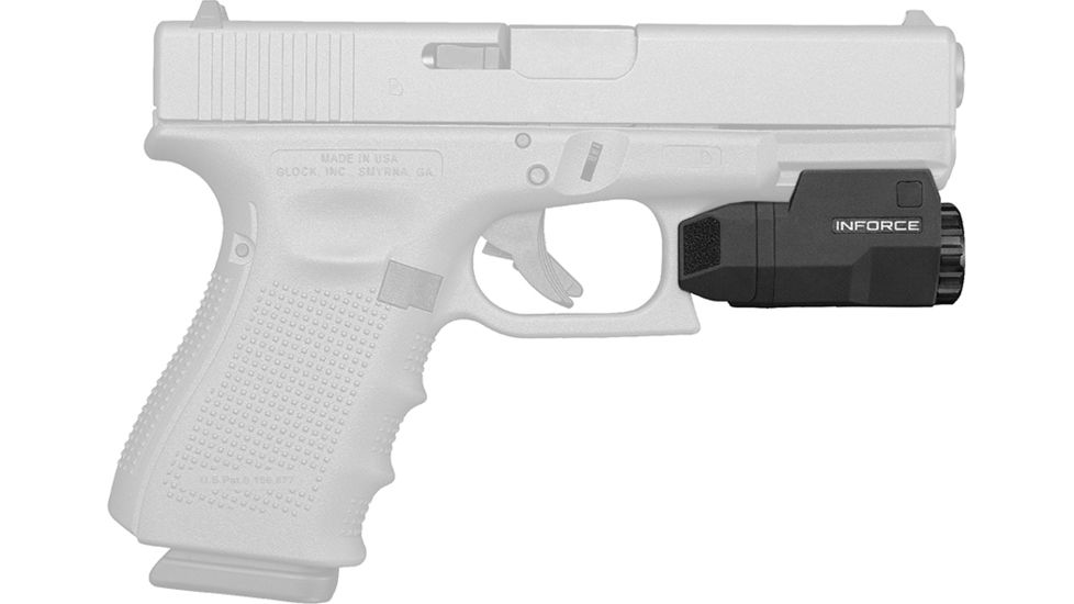 INFORCE APLc Glock Compact Weapon Light, 200 Lumens, 1 x CR2 Battery, Black, ACG-05-1