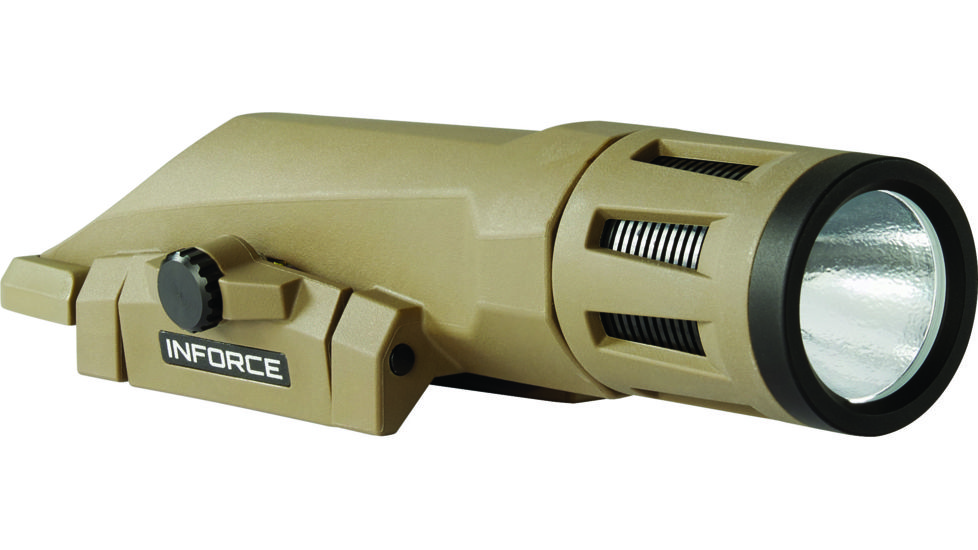 InForce WMLX Multifunction 800 Lu. Weapon Mounted Light, White LED, Flat Dark Earth Body, White Light, 2 CR123A WX-06-1