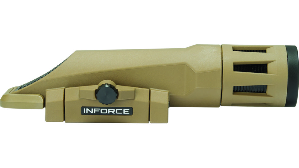 InForce WMLX Multifunction 800 Lu. Weapon Mounted Light, White LED, Flat Dark Earth Body, White Light, 2 CR123A WX-06-1