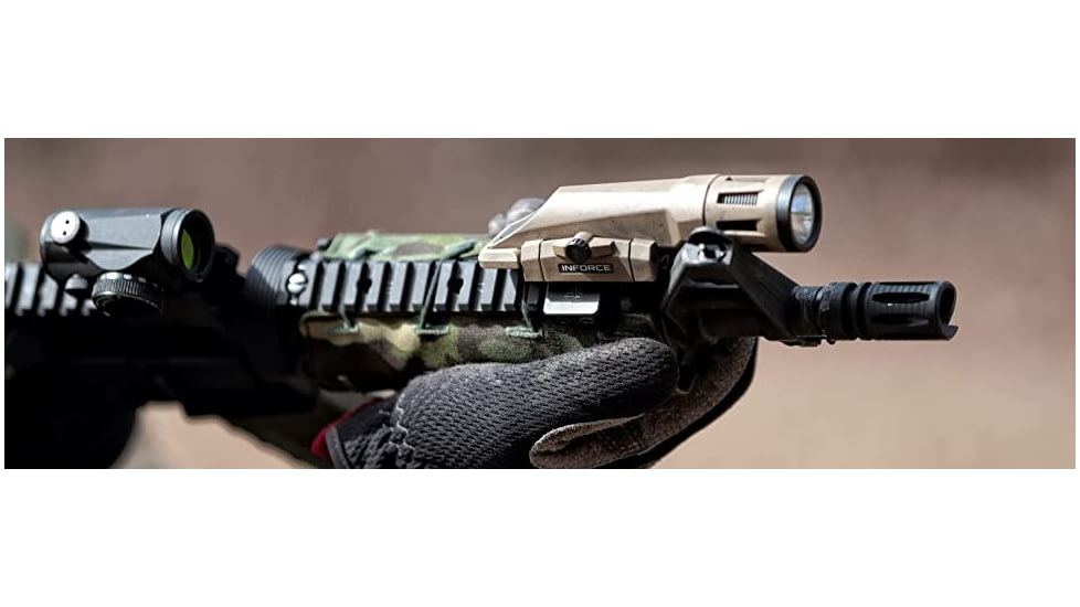 EDEMO INFORCE WMLX Multifunction LED Weapon Mounted Light, 123A Lithium, White, 800 Lumens, Flat Dark Earth, IF71003DE, EDEMO7