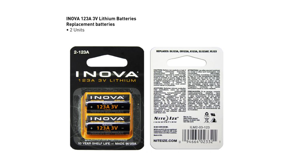 Inova 123A 3V Lithium Battery - 2 Pack ILM2-03-123