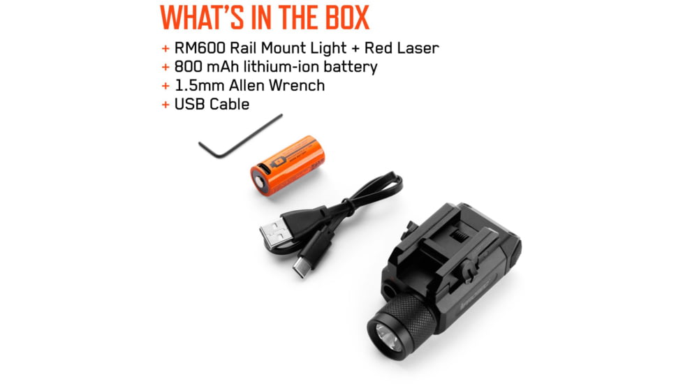 IPROTEC IPRMLT0001 RM600LSR Rail Mount Light Red Laser 600 Lumen