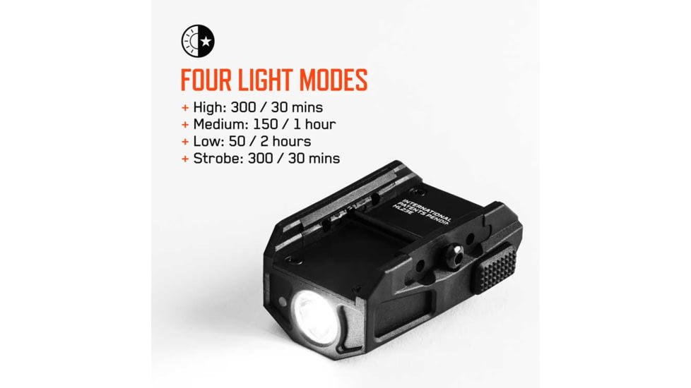 iPROTEC Mycro Rail Mount Gun Light, 300 Lumen, IPR-LGT-1001
