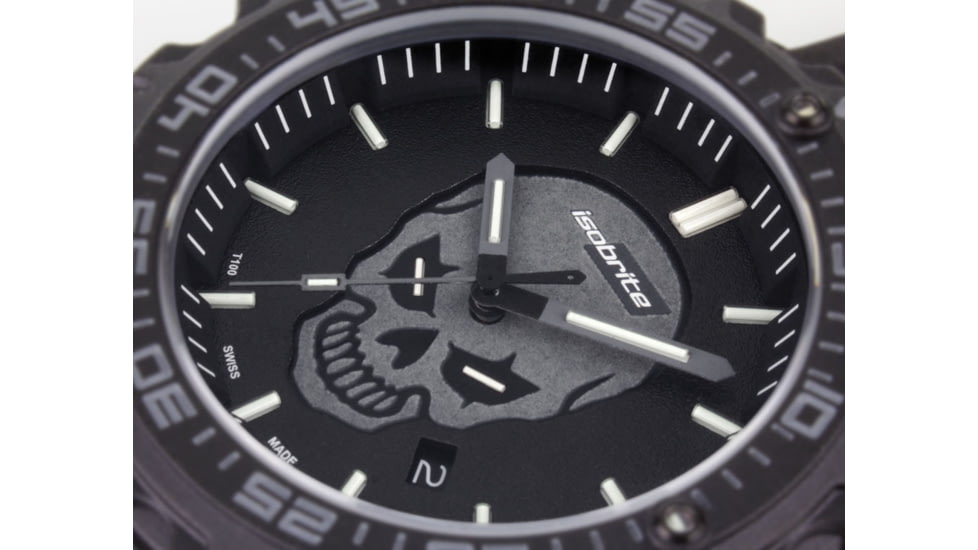Isobrite Enforcer II T100 Tritium Watch, Black/Gray, 47mm, ISO3007