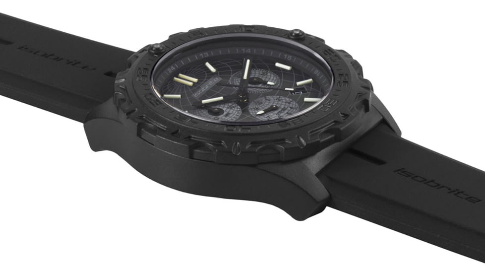 Isobrite Explorer T100 Tritium Chronograph, Black/Gray, 47mm, ISO3008