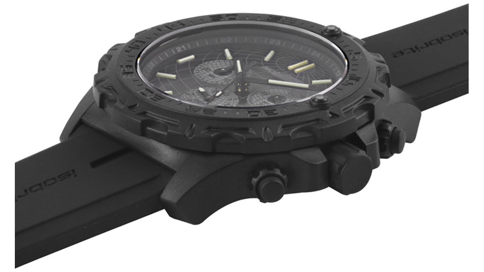 Isobrite Explorer T100 Tritium Chronograph, Black/Gray, 47mm, ISO3008