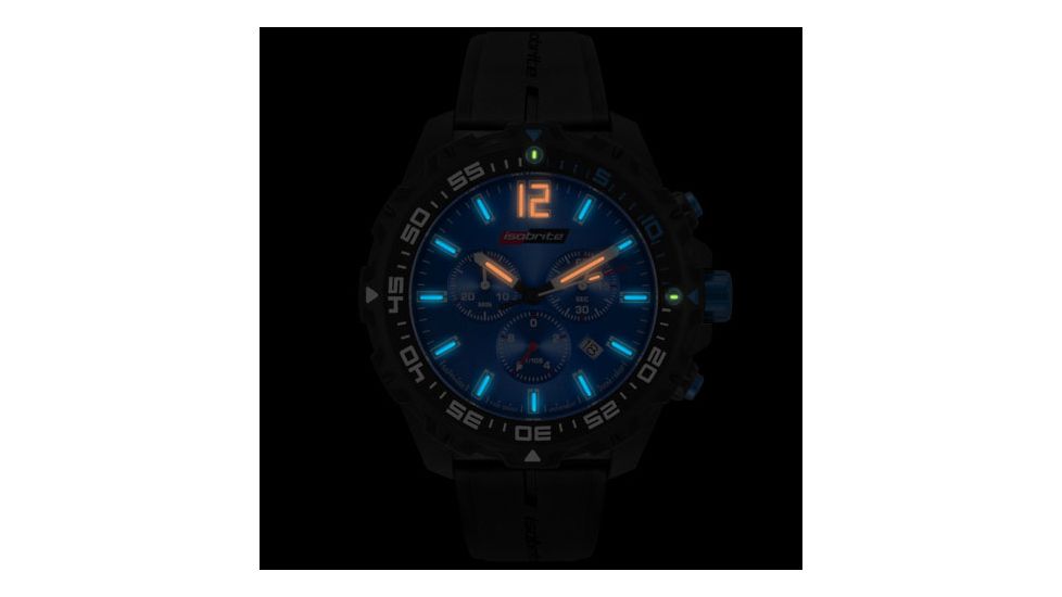 Isobrite Isobrite T100 Blue Dial Chronograph Watch, Blue/Black ISO402