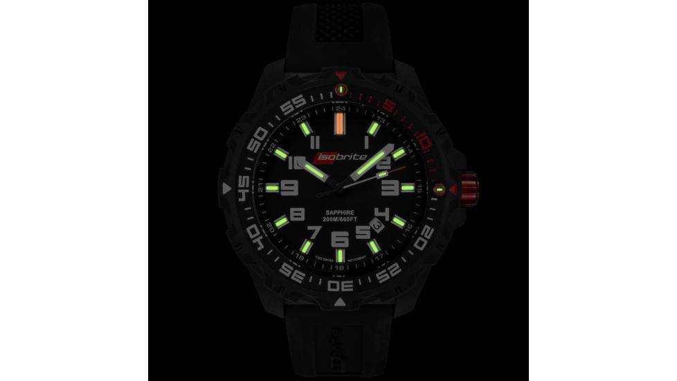 ISOBrite Long Life Super Bright 200m Dive Watch, Black, Small ISOBRITE