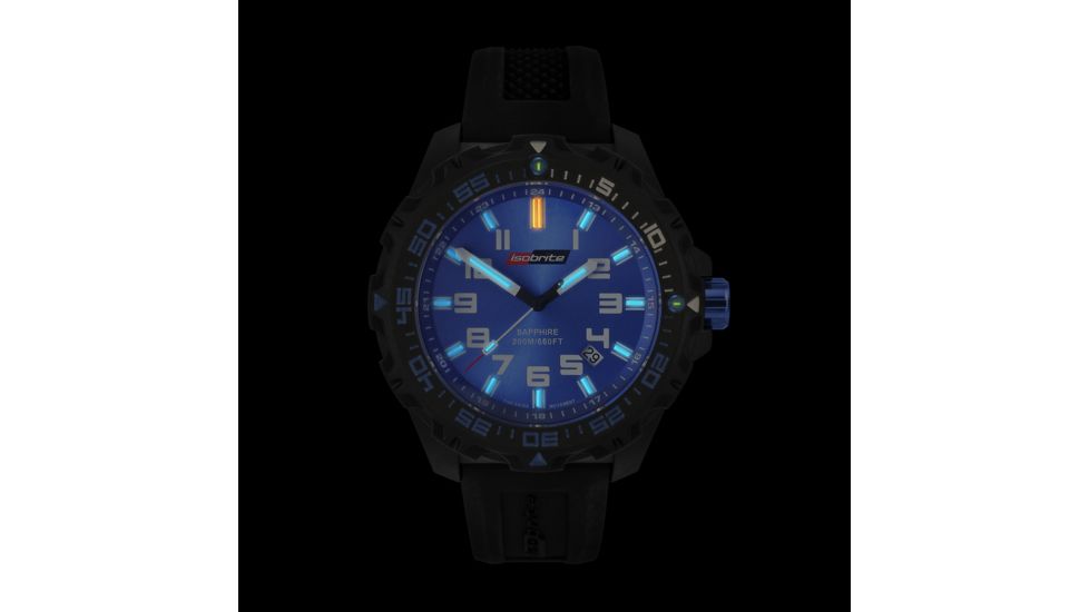 ISOBrite T100 Valor Series Watch, Black, Blue, Small ISO301
