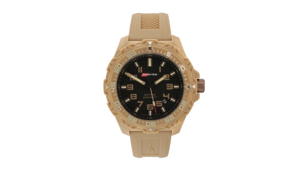 ISOBrite T100 Valor Series Watch, Tan, Black, Small ISO304