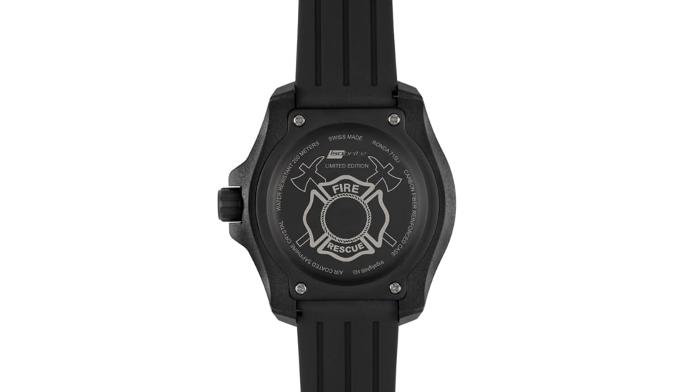 Isobrite Fire Rescue Limited Edition T100 Tritium Watch, Black/Gray, 47mm, ISO3009