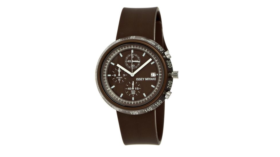 Issey Miyake Silat007 Trapezoid Mens Watch, Brown ISSSILAT007