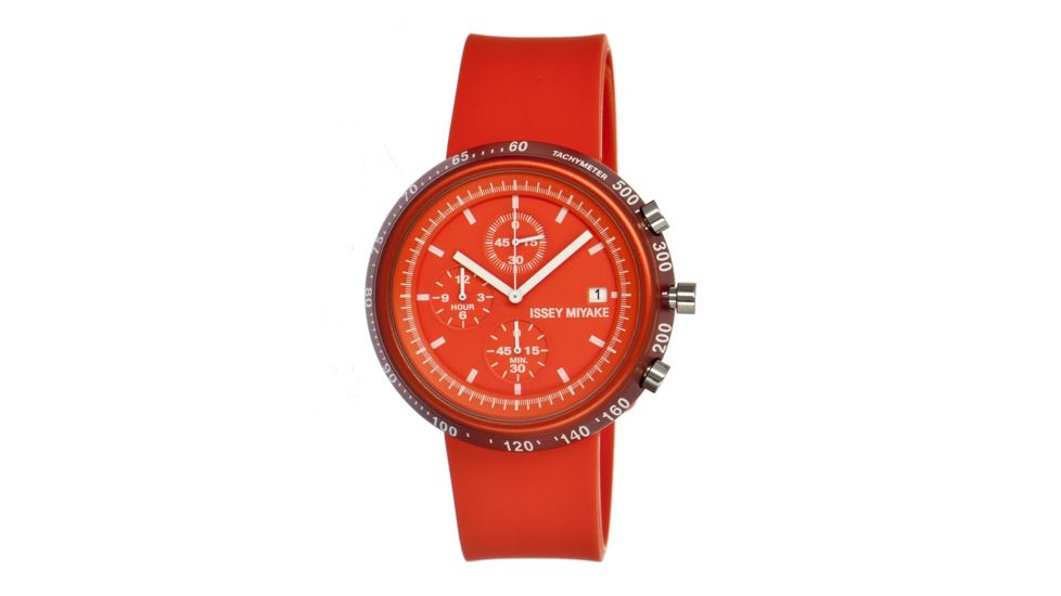 Issey Miyake Silat008 Trapezoid Mens Watch, Orange ISSSILAT008