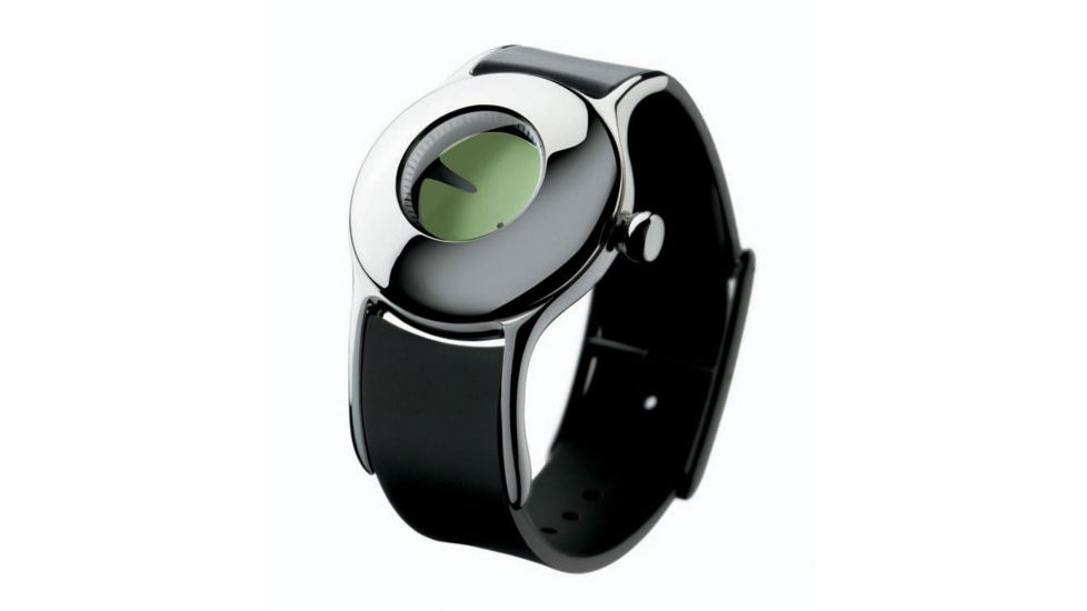 Issey Miyake SILAr001 Ovo Luminous Mens Watch - Black Band, Silver, Luminous Face Case