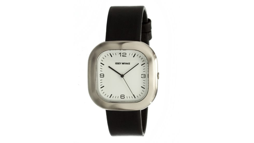 Issey Miyake SILAx003 Go Mens Watch - Black Leather Band, Silver Case