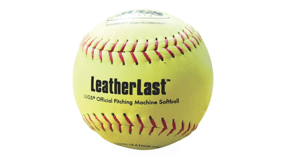 JUGS Bucket of Leatherlast Softballs - 2 Dozen, Yellow, B5260
