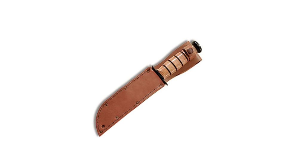 Ka Bar Knives Kb1217i Leather Sheath Plain Brown Fits Knf With 7in Blade