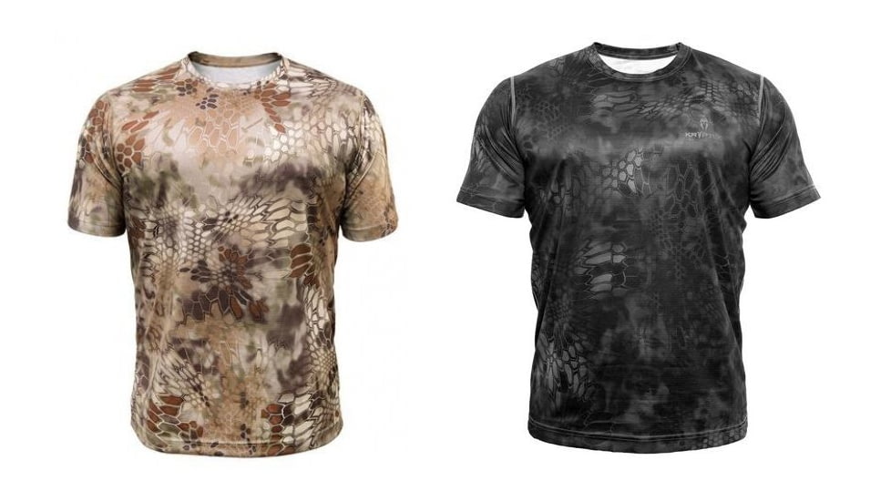 Kryptek Mens Hyperion Short Sleeve Crew, Highlander, Typhon