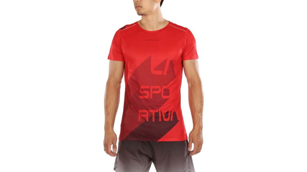 La Sportiva Stream T-Shirt - Mens, Poppy/Chili, Extra Large, P10-311309-XL