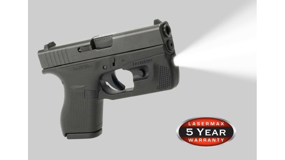 LaserMax CenterFire LED Weapon Light for Glock 42 and Holster CF-G42-LC