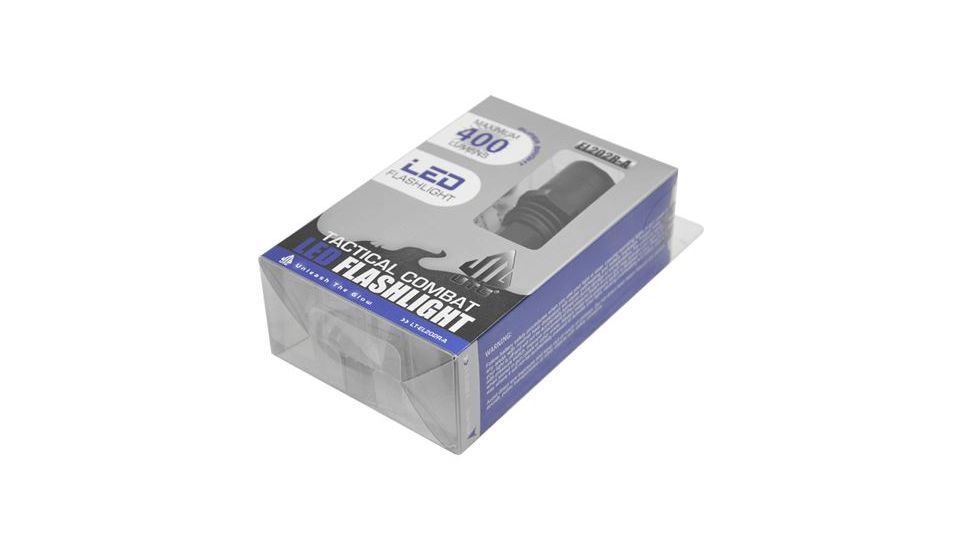 Leapers UTG 400 Lumen 4.3in Combat LED Weapon Light,Black w/Integral Mount LT-EL202R-A