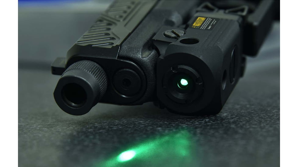 Leapers UTG Compact Pistol Laser, Green, Ambidextrous, Black, SCP-LS279S-A