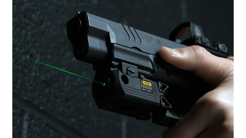 Leapers UTG Compact Pistol Laser, Green, Ambidextrous, Black, SCP-LS279S-A