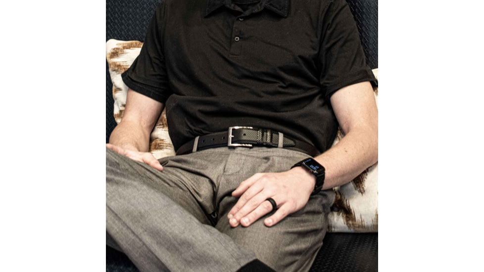 Lejon The Beveled Edge Leather Belt - Mens, Black, 44, L-14331-44