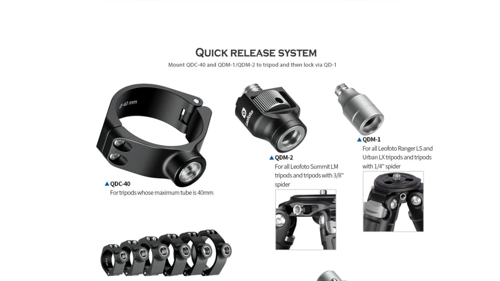 Leofoto Push Button Quick Detach Modular Tripod Strap - Strap-32LM, Black, Strap-32LM