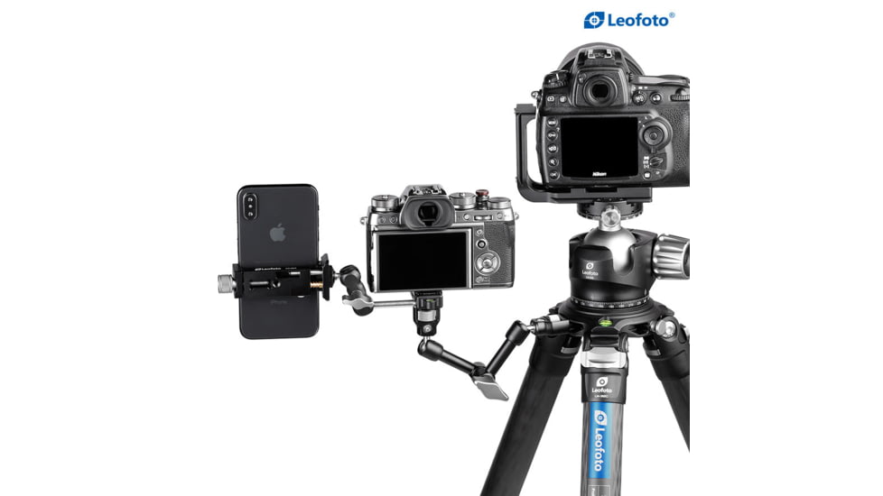 Leofoto AM-3 Kit Versa Magic Arm w/ Anti-Twist Adapter, 3/8th Mounting Screws, Black, AM-3-KIT