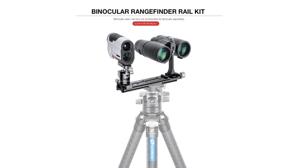 Leofoto FDM-01 Binocular Rangefinder Rail Kit, 23 cm, Black, FDM-01