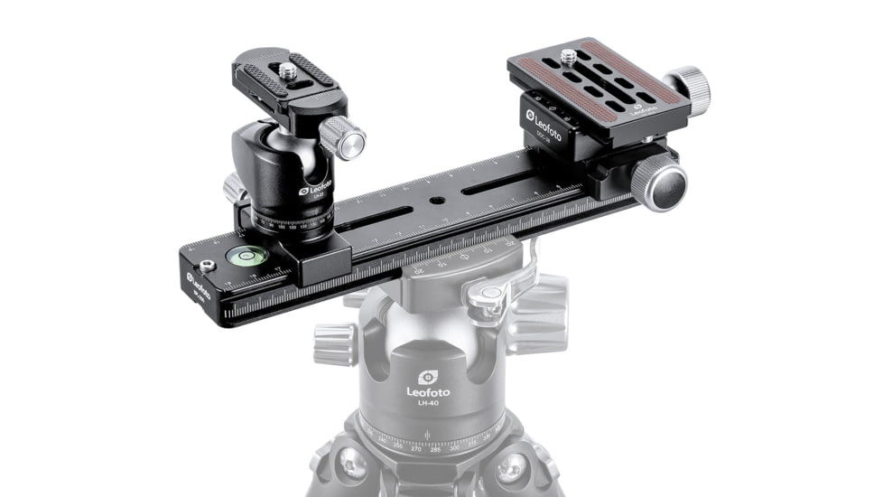 Leofoto FDM-02 Binocular Rangefinder Rail Kit, 20 cm, Black, FDM-02