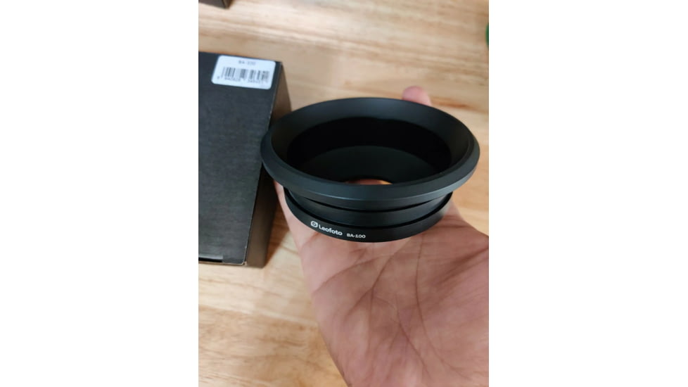 Leofoto Gitzo 5 Series and LM/N-4 Series BA-100 100mm Half-Bowl Video Head Adapter, Black, BA-100