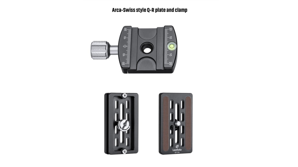 Leofoto LH-55 Series Low Profile Ball Head &amp; QR Plate, Arca, Black, LH-55